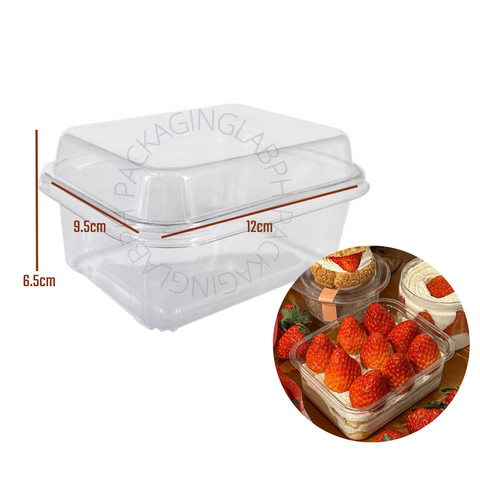 Wide Rectangle Deli Container with High Lid