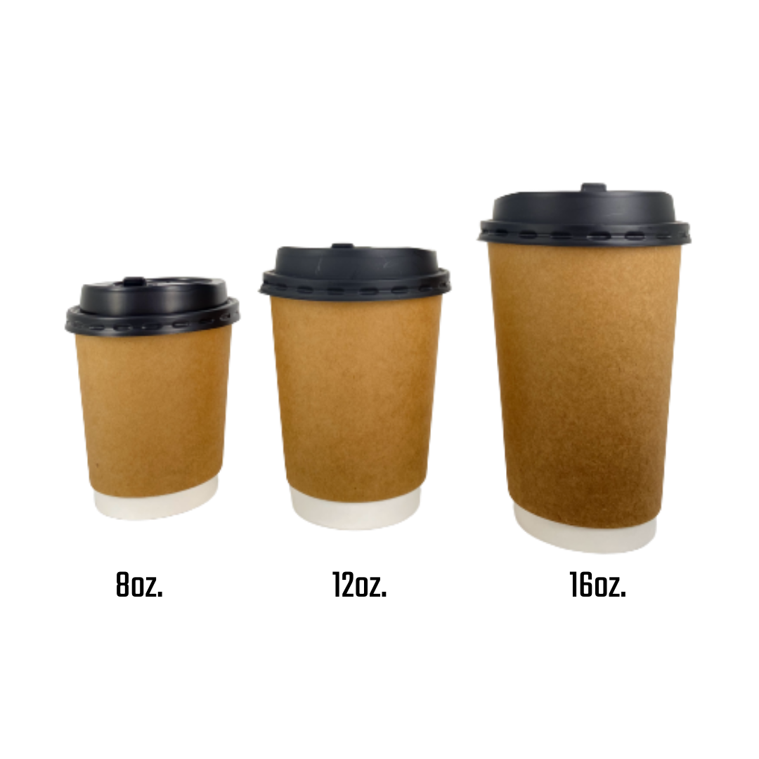 Double Walled Kraft Coffee Cups