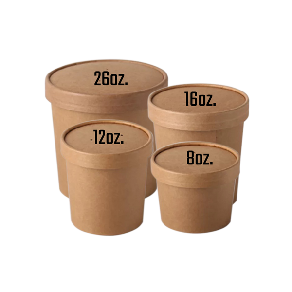8oz. Kraft Tub (with or without lid)