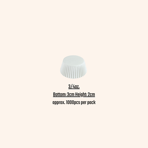 Greaseproof Cupcake Liner in White & Brown