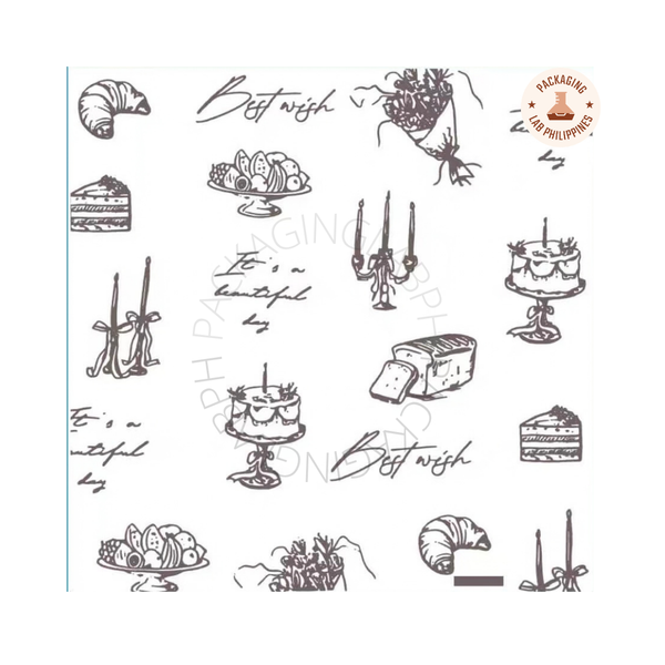 16x16 cm Cute Printed Wax Paper for Bento Cakes