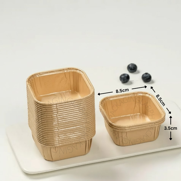 Greaseproof Square Cupcake Paper Liner (Lid available)