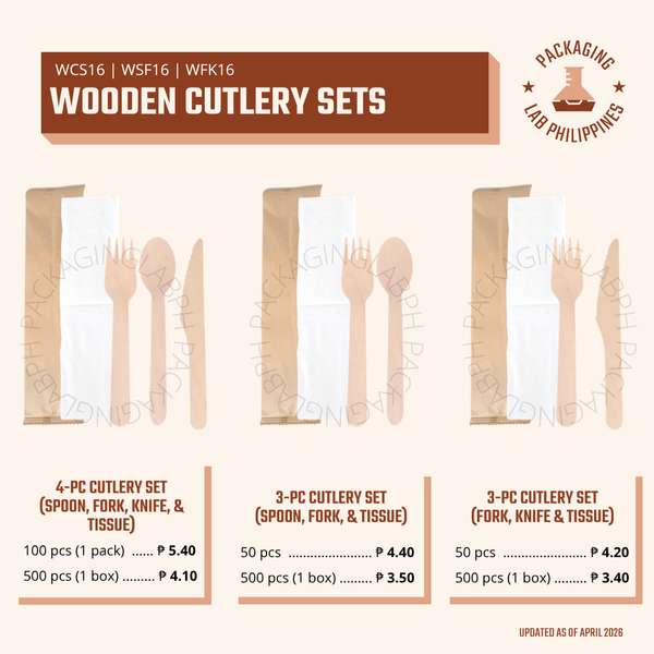 16cm Fork, Knife & Tissue Cutlery Set