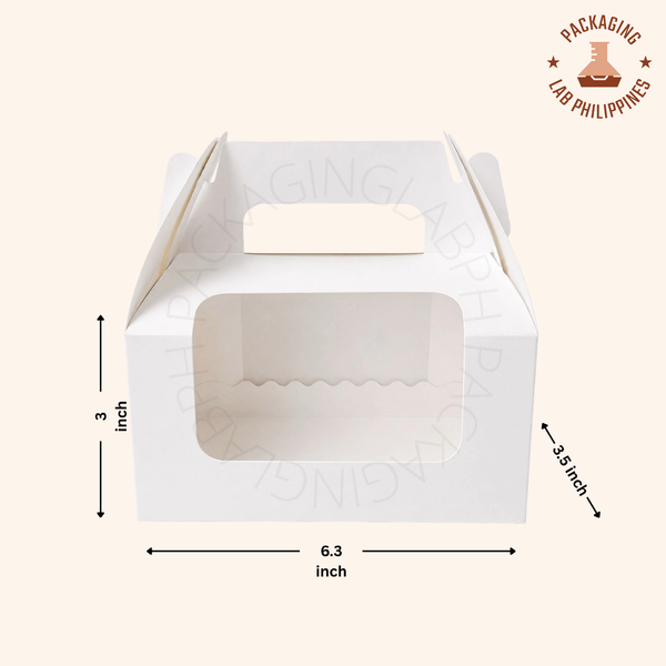 Cake Roll Window Box with Handle (Insert Tray Included)
