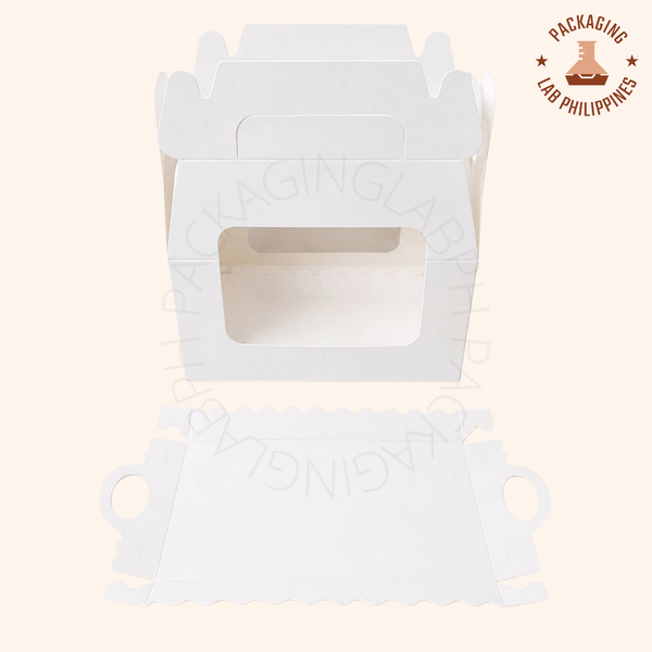 Cake Roll Window Box with Handle (Insert Tray Included)