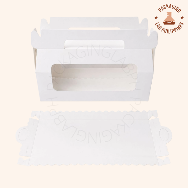 Cake Roll Window Box with Handle (Insert Tray Included)