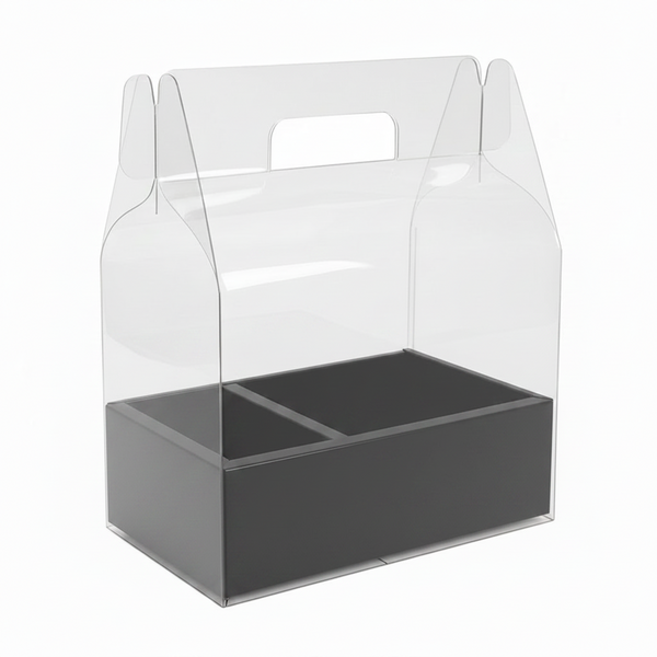 Deluxe Carrier for Cakes and Flowers, Gift Box Set Packaging (3 Sizes, 5 Colors)