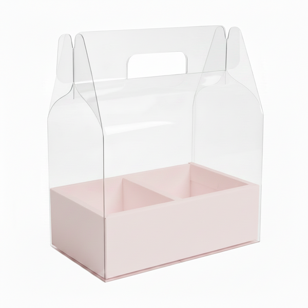 Deluxe Carrier for Cakes and Flowers, Gift Box Set Packaging (3 Sizes, 5 Colors)
