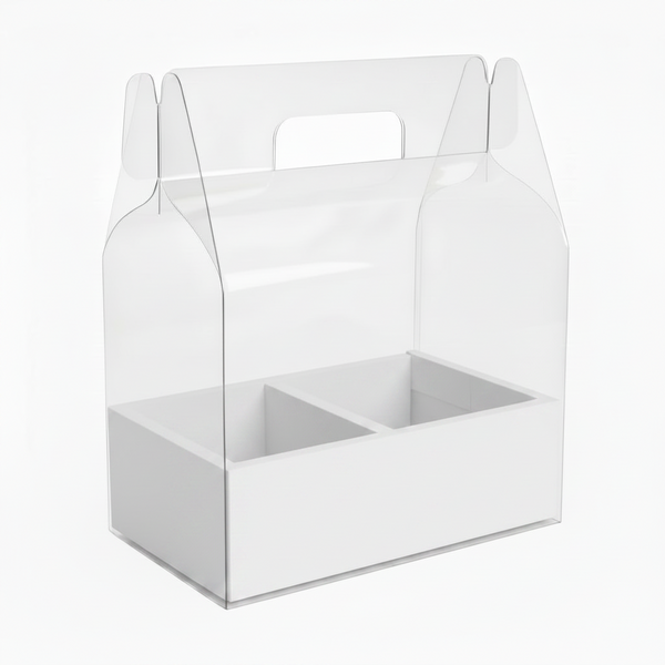 Deluxe Carrier for Cakes and Flowers, Gift Box Set Packaging (3 Sizes, 5 Colors)