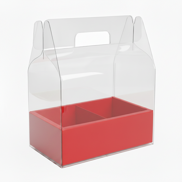 Deluxe Carrier for Cakes and Flowers, Gift Box Set Packaging (3 Sizes, 5 Colors)
