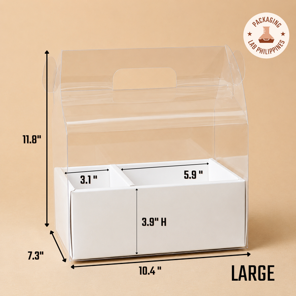 Deluxe Carrier for Cakes and Flowers, Gift Box Set Packaging (3 Sizes, 5 Colors)