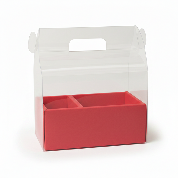 Deluxe Carrier for Cakes and Flowers, Gift Box Set Packaging (3 Sizes, 5 Colors)