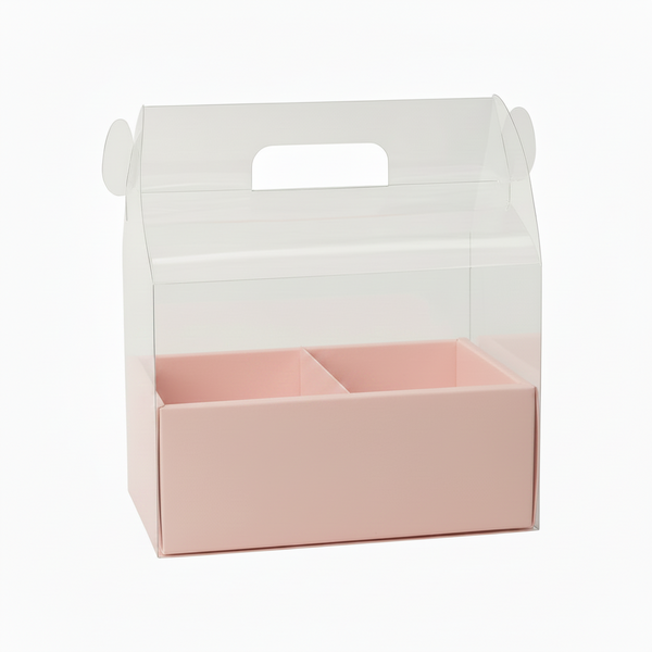 Deluxe Carrier for Cakes and Flowers, Gift Box Set Packaging (3 Sizes, 5 Colors)