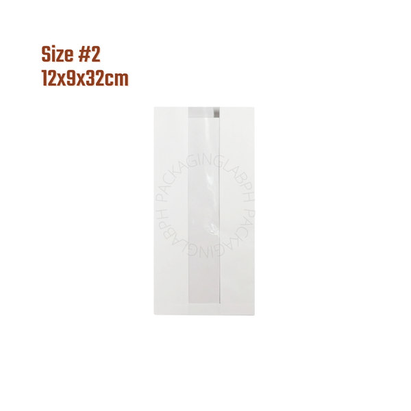 Regular Bread Toast Bag, Baguette Bag in Kraft / White