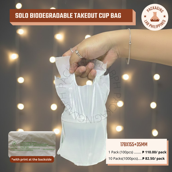 Biodegradable PLA Takeout Bag for Cups