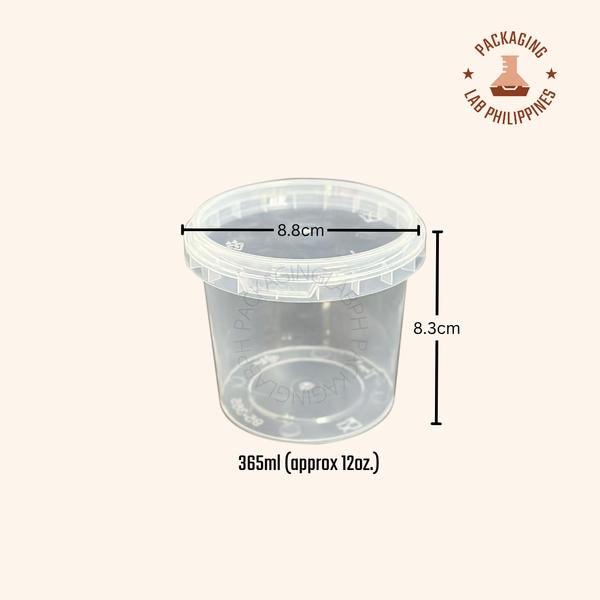 Leakproof Plastic Tub with Tamper-Proof Seal (365ml / 520ml)