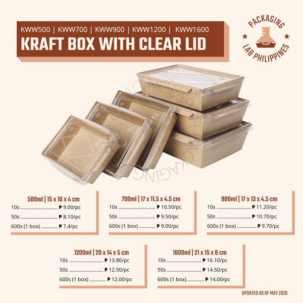 Kraft Box with Clear Lid