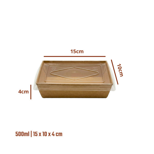 Kraft Box with Clear Lid