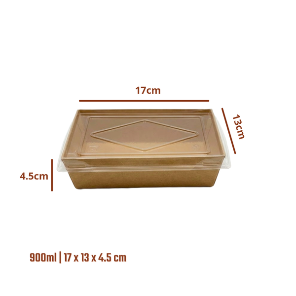 Kraft Box with Clear Lid