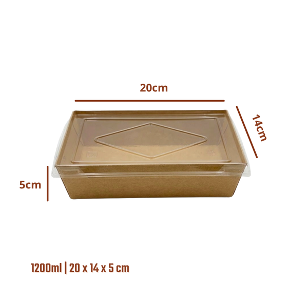 Kraft Box with Clear Lid
