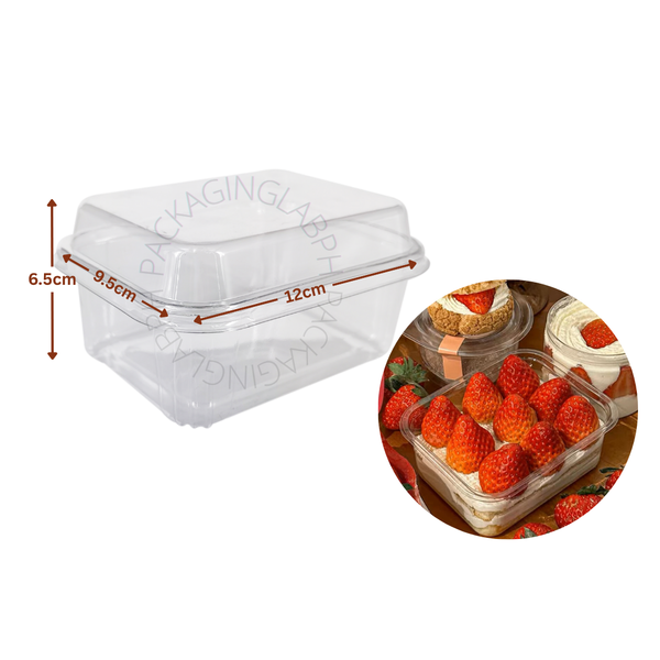 Wide Rectangle Deli Container with High Lid