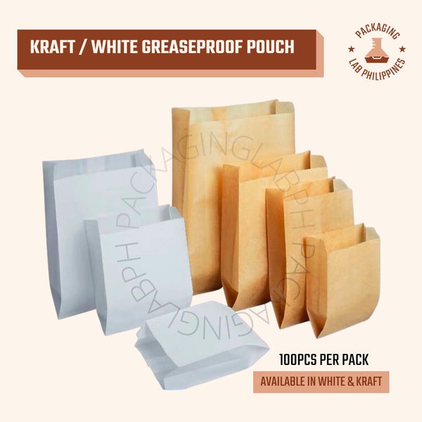 [100pcs] Kraft Paper Pouch for Cookies, Bread, Cakes and Pastries / Cookie Bag