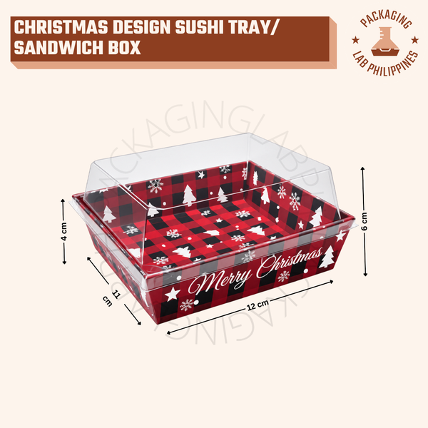 Christmas Design Sushi Tray / Sandwich Box