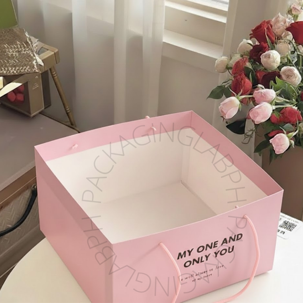 Acetate Heart Box Set with Tray and Bag