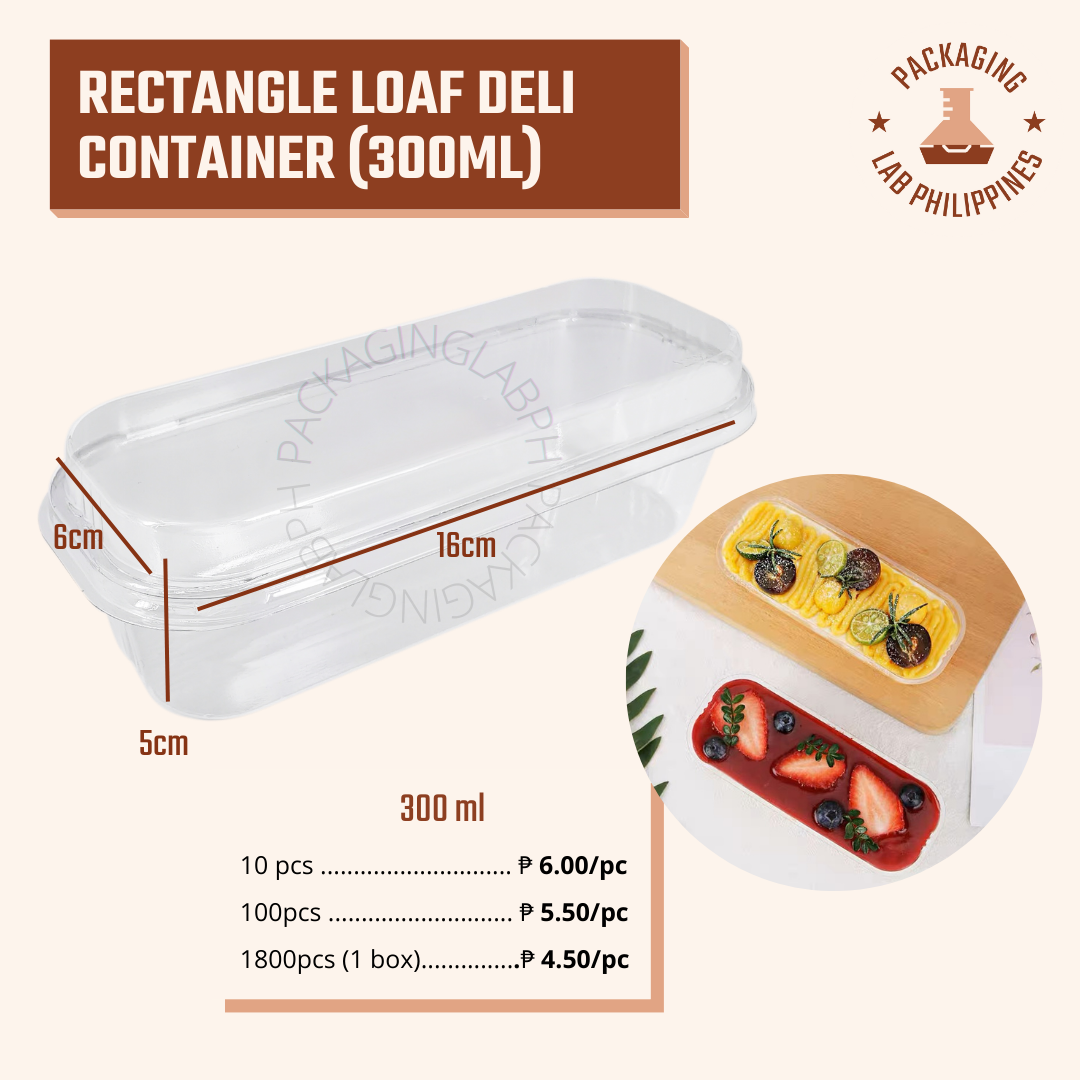 Rectangle Loaf Deli Container Clear Rectangle Container – Packaging Lab ...