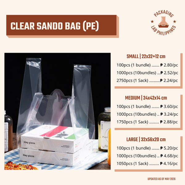 Clear Plastic Sando Bag PE Plastic Bag Takeout Plastic Bag