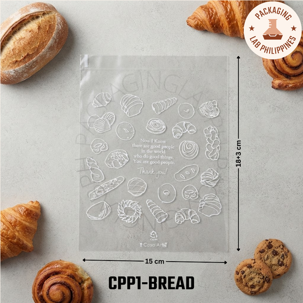 Bread & Pastry Bag Clear OPP Plastic with Adhesive