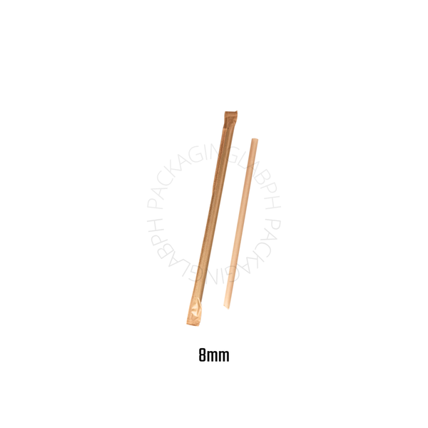 Sugarcane Straws / Coffee Grounds Straws Individually Wrapped with Spear Ends