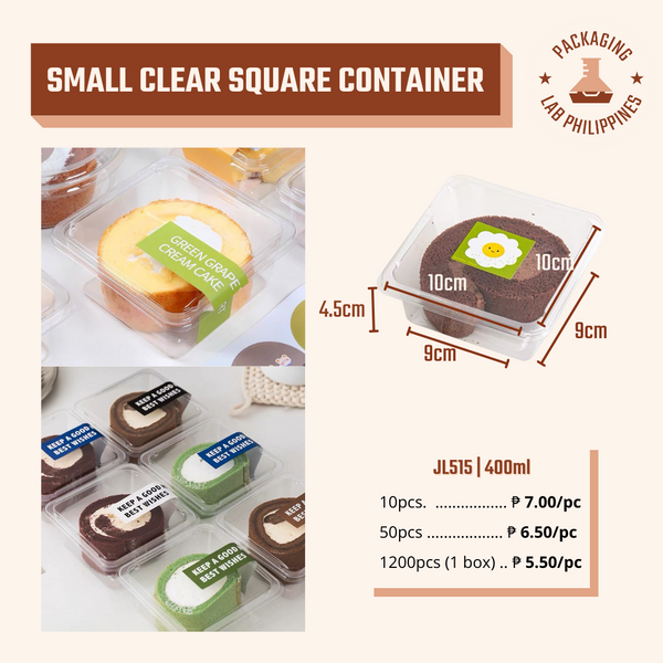 Small Clear Square Deli Container