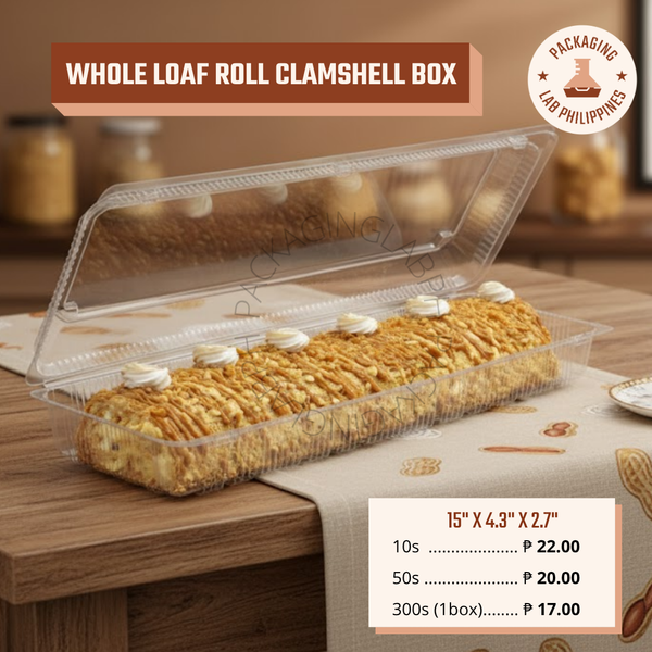 Whole Loaf Cake Roll Clamshell Box