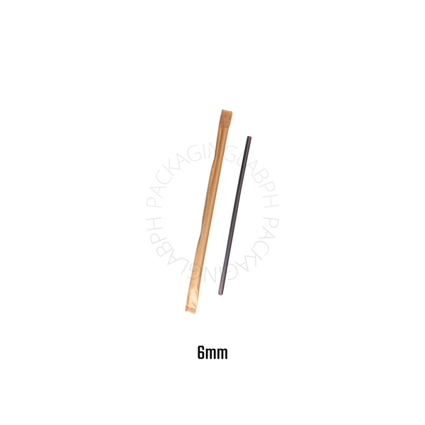 Sugarcane Straws / Coffee Grounds Straws Individually Wrapped with Spear Ends