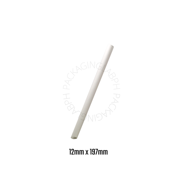 Paper Straws with Spear Ends in White & Kraft (Individually Wrapped)