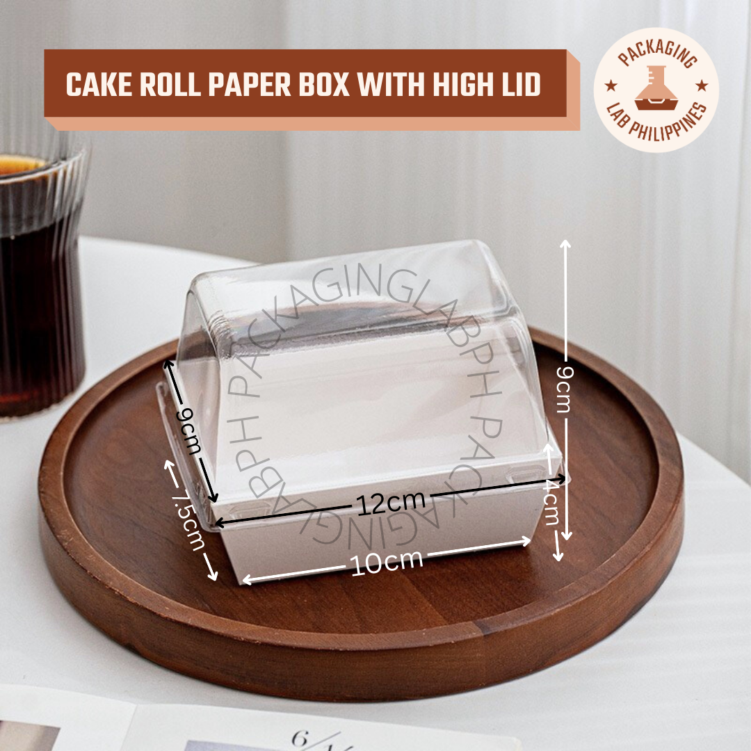Cake Roll Paper Box with High Lid - White – Packaging Lab Philippines