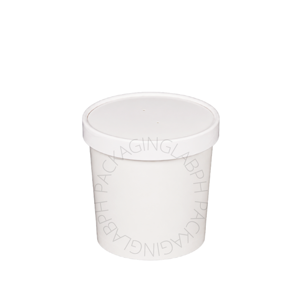 White Ice Cream Tub / Soup Tub  (8oz, 12oz, 16oz, 26oz, 32oz)