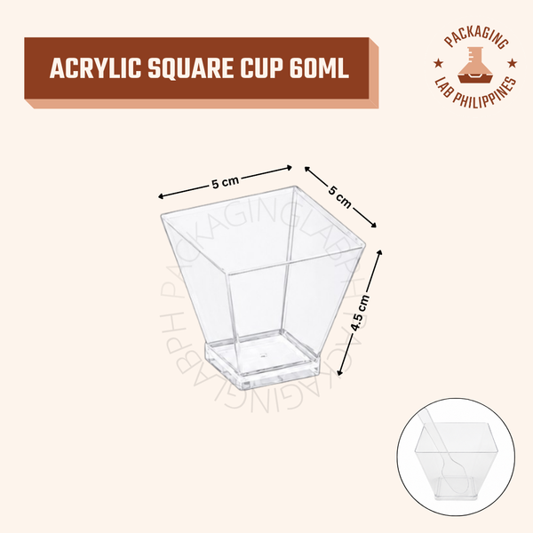 60ml Acrylic Square Cup