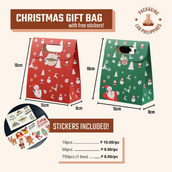 Christmas Gift Bag with Sticker