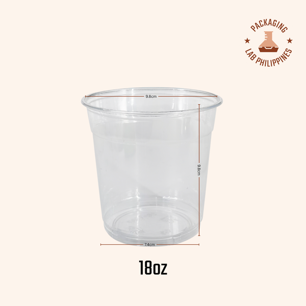 Elegant PET Plastic Cup / Cold Drinks Cup (12/16/18/24oz)