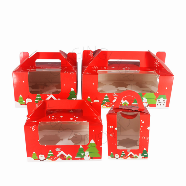 Christmas Cupcake Box with Handle