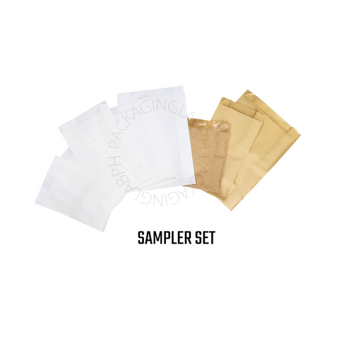 Kraft and White Paper Pouch - Sampler Set