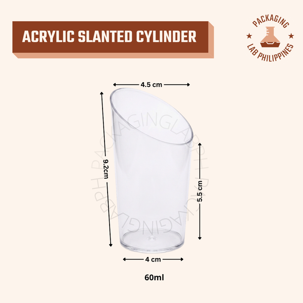 80ml Acrylic Slanted Cylinder