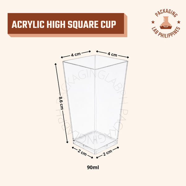 90ml Tall Square Cup