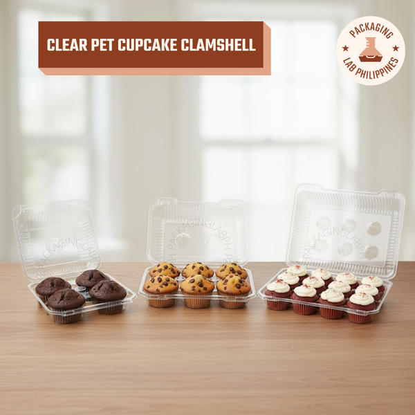 Clear Plastic Cupcake Clamshell (4/6/12 Hole)