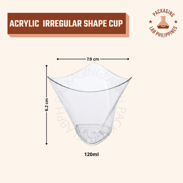 120ml Irregular Shape Acrylic Cup