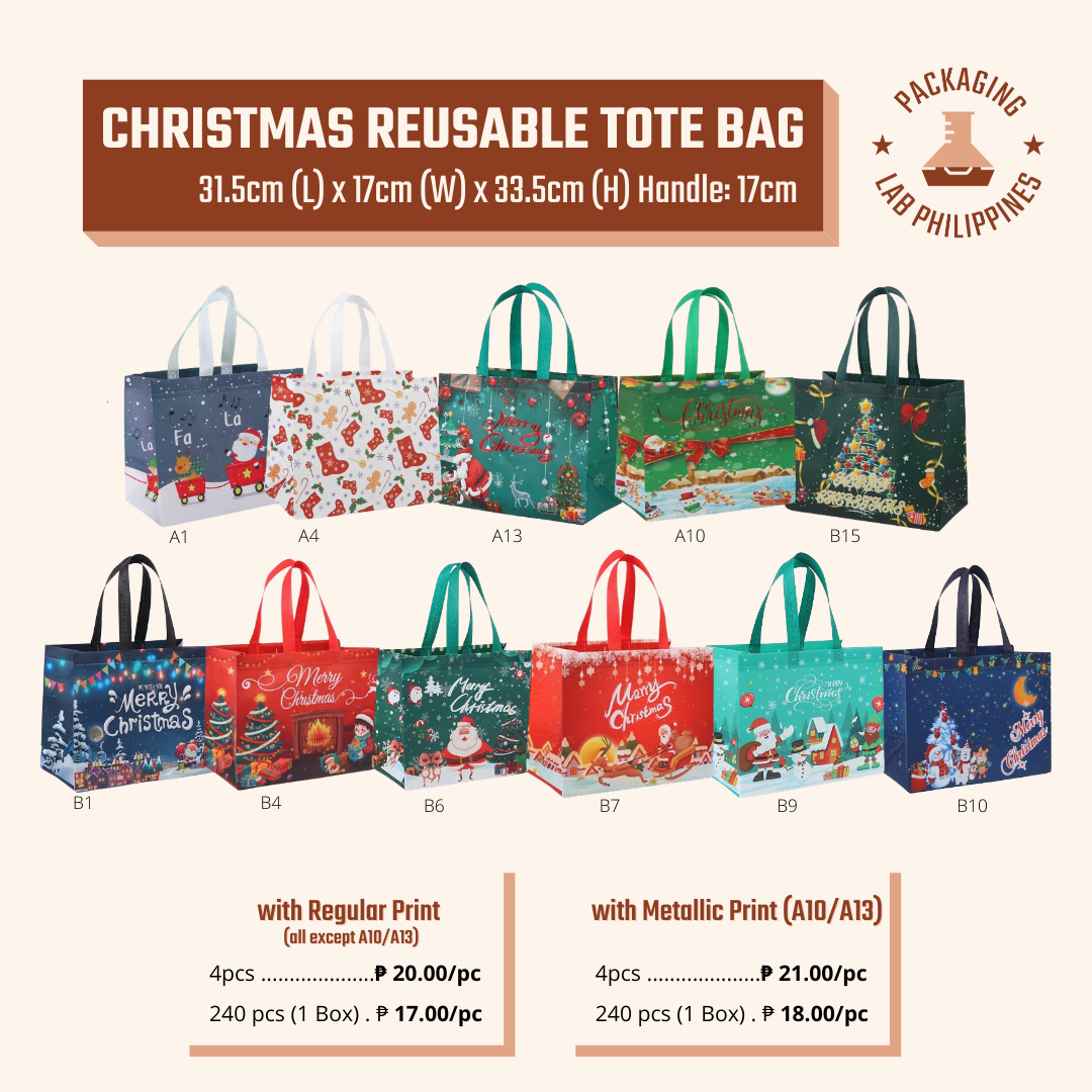 Reusable Christmas Tote Bags (Non-woven) Giveaway Bags
