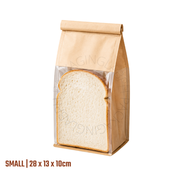 Bread & Pastry Bag with Window with Wire Seal (Self-Sealing Tie)
