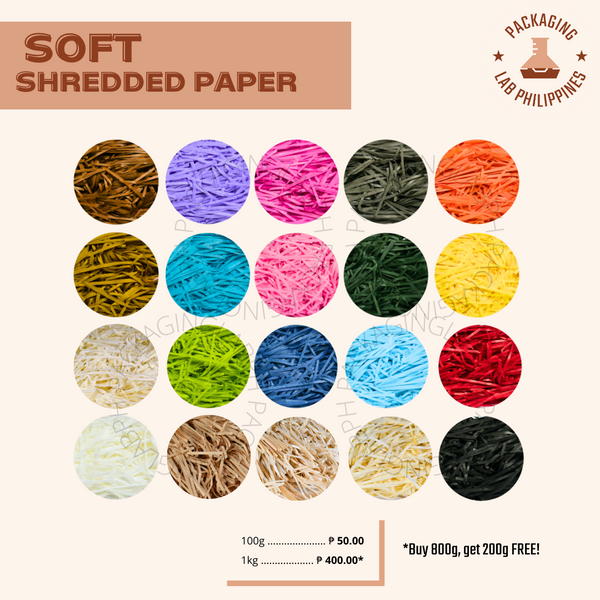 Shredded Paper / Paper Filler in Crinkle-Cut, Soft, & Metallic